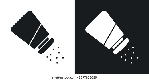 Salt shaker icon symbol collection on white background.