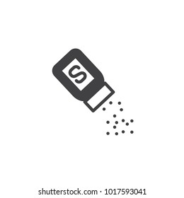 Salt shaker icon vector, filled flat sign, solid pictogram isolated on white. Symbol, logo illustration.