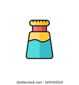 Icono de salero ilustración vectorial relleno diseño de estilo de contorno. aislado sobre fondo blanco