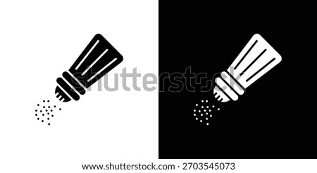 Salt shaker icon. Vector illustration. Flat design.