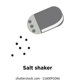 Salt shaker icon vector isolated on white background, Salt shaker transparent sign