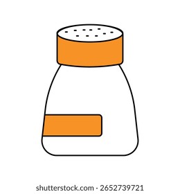 ícone saleiro shaker com fundo branco vetor ilustração stock