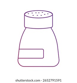 ícone saleiro shaker com fundo branco vetor ilustração stock