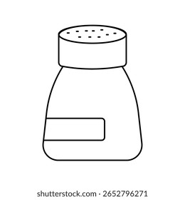 ícone saleiro shaker com fundo branco vetor ilustração stock