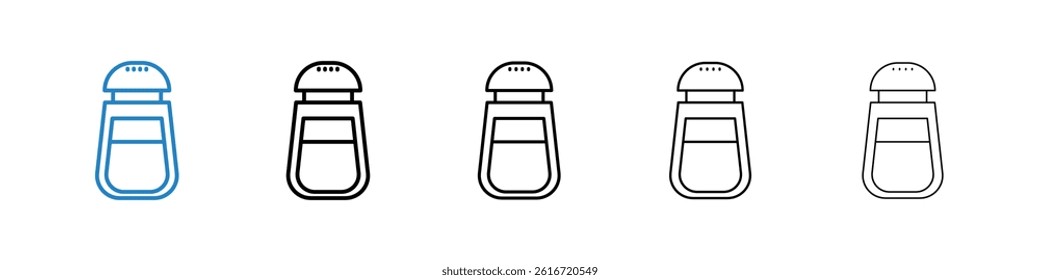 Salt shaker icons collection vectors for web ui
