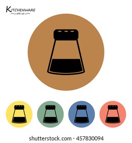 Salt shaker icons set.Vector illustration
