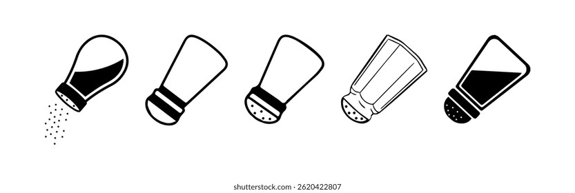 Conjunto de clip-arts de vetor de ilustração do Salt Shaker