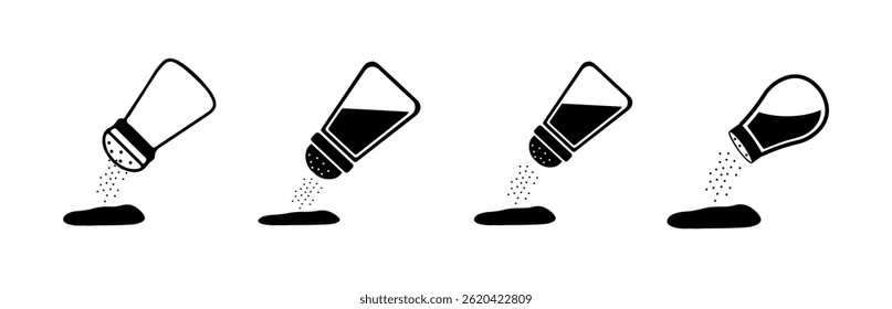 Salt Shaker Illustration Vector Clip Art Set