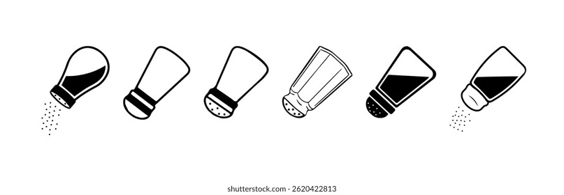 Conjunto de clip-arts de vetor de ilustração do Salt Shaker