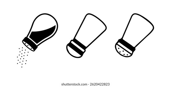 Conjunto de clip-arts de vetor de ilustração do Salt Shaker