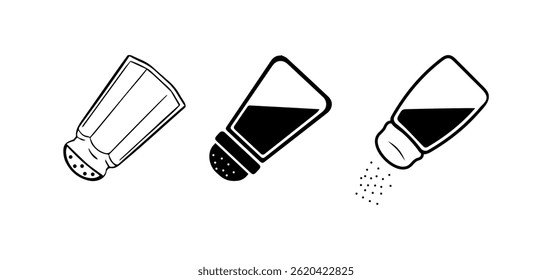 Salt Shaker Illustration Vektor Clip Art Set