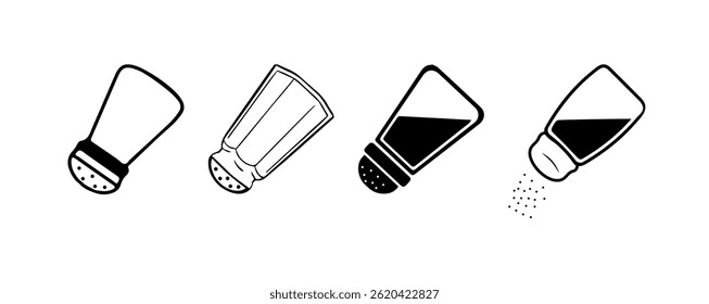 Conjunto de clip-arts de vetor de ilustração do Salt Shaker
