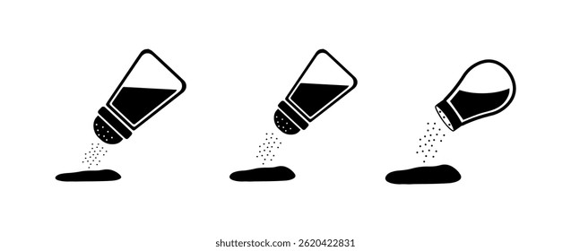 Salt Shaker Illustration Vektor Clip Art Set