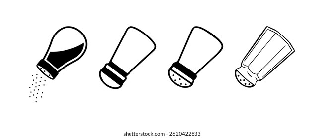 Conjunto de clip-arts de vetor de ilustração do Salt Shaker