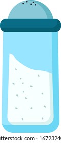 Salt shaker, illustration, vector on white background.