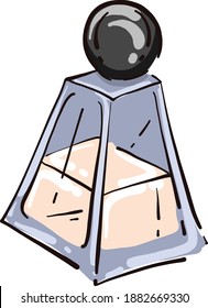 Agitador de sal, ilustración, vector sobre fondo blanco.