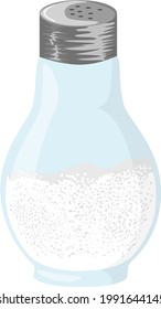 Salt in a salt shaker, kitchen tools and accessories