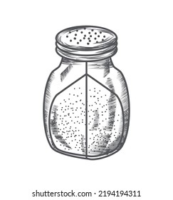 salt shaker kitchen utensil icon isolated