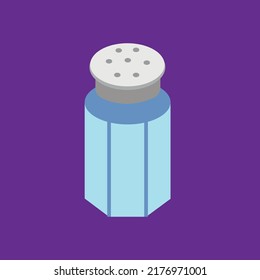 agitador de sal sobre fondo morado