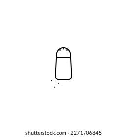 Salt shaker on white background