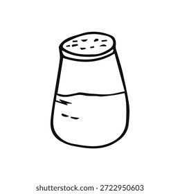 Salt shaker on a white background sketch