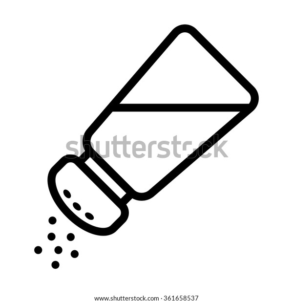 Salt Shaker Seasoning Line Art Vector Stock Vector (Royalty Free) 361658537