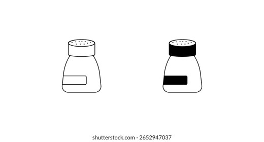 saleiro conjunto ícone com fundo branco vetor ilustração stock