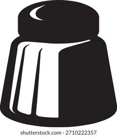 Salt Shaker Silhouette Vector Black Salt Shaker Icon Design