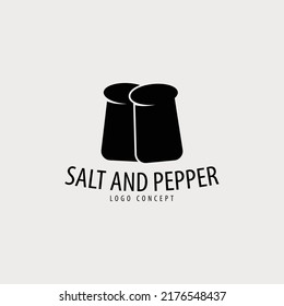 Salt Shaker Silhouette Vector Logo. Suitable For Culinary Business, Food, Cuisine, And Restaurant.