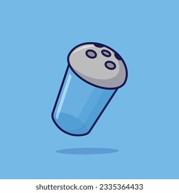 Salt shaker simple cartoon vector illustration kitchen concept icon isolated