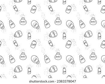 Salt Shaker Vector doodle Graphic Seamless Pattern 