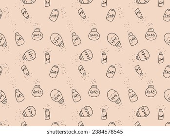 Dibujo gráfico del doodle vectorial del sacudón de sal sin soldadura 