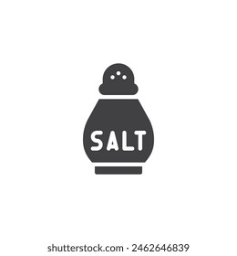 Salt shaker vector icon. filled flat sign for mobile concept and web design. Salt shaker glyph icon. Symbol, logo illustration. Vector graphics