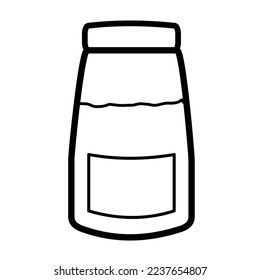 salt shaker vector icon isolated on white background, vector illustration, cookware, kitchenware