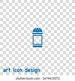 Vektorillustration-Symbol für Salzstreuer auf weißem Hintergrund