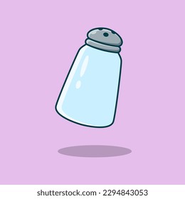 Icono de la caricatura de ilustraciones vectoriales del agitador de sal