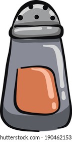Salt shaker vector illustration on a white background.