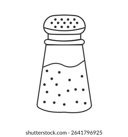 Salt shaker vector line icon illustration collection.