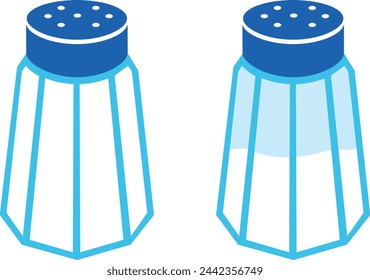 Salt shakers simple vector illustration