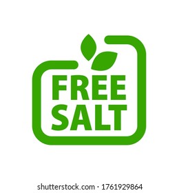 salt sign, free icon, logo. flat minimalistic vector illustration on a white background