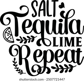 Salt tequila lime repeat design