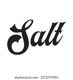 salt text on white background.