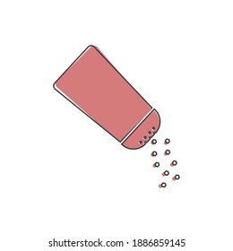 Salt vector icon on cartoon style on white isolated background.