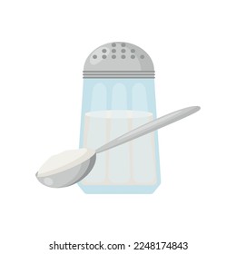 Salt vector illustration. Drawing of product with salty taste isolated on white background. Anatomy, physiology concept