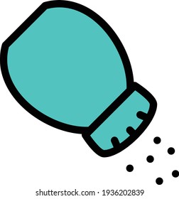 salt vector line colour icon
