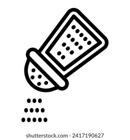 Salt Vector Line Icon Design