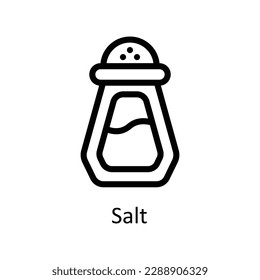 Vector de sal   iconos de esquema. Material gráfico simple