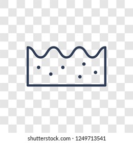 salt water icon. Trendy linear salt water logo concept on transparent background from Nautical collection