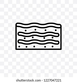 salt water vector linear icon isolated on transparent background, salt water transparency concept can be used for web and mobile