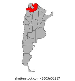 Salta of Argentina map symbol shape, travel web icon vector illustration .